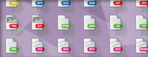 icons representing various file types